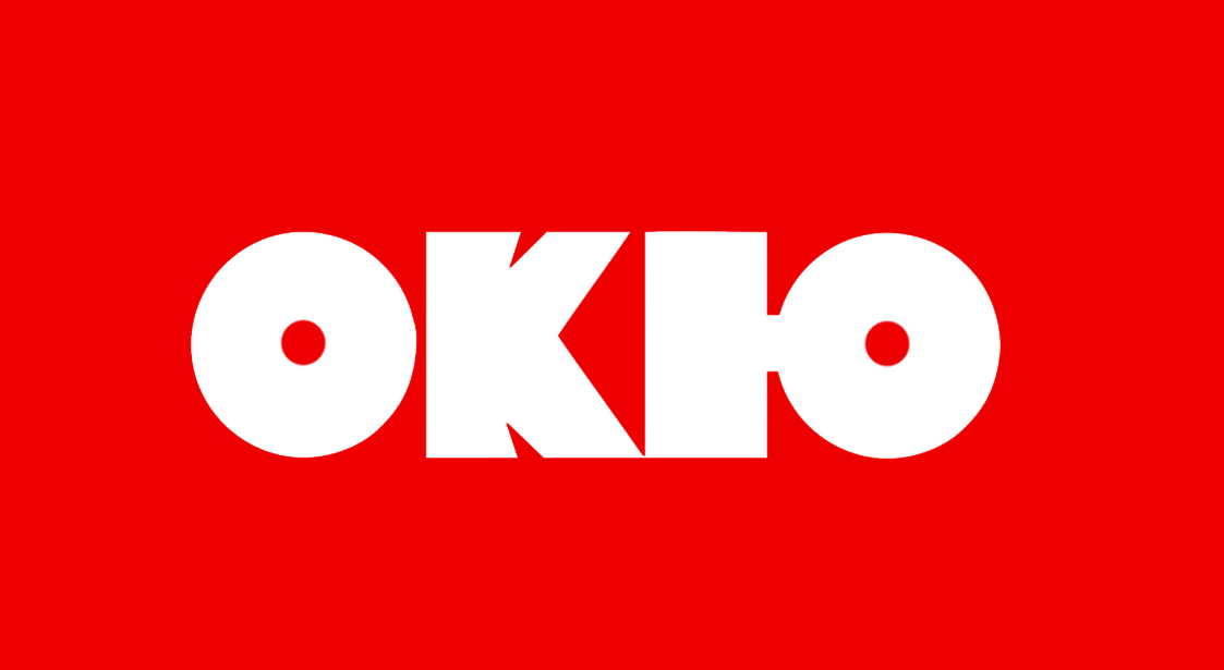 OKIO logo on red